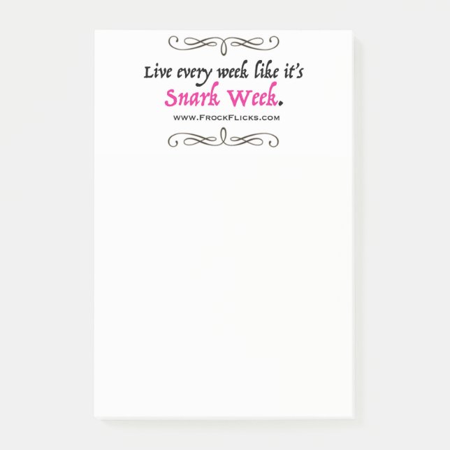 Snark Woche - klebrige Anmerkungen Post-it Klebezettel (Vorderseite)