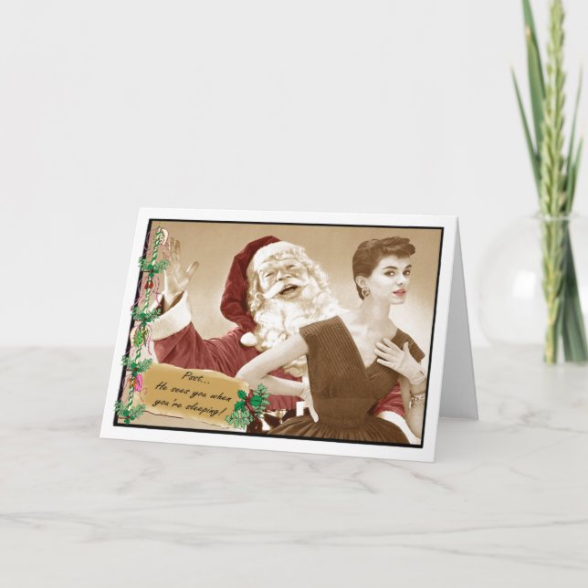 Snarkalicious Christmas Card Creepy Santal Feiertagskarte (Vorderseite)