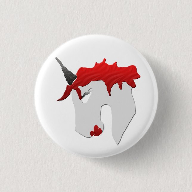 Snarkley Straßen-Einhorn Button (Vorderseite)