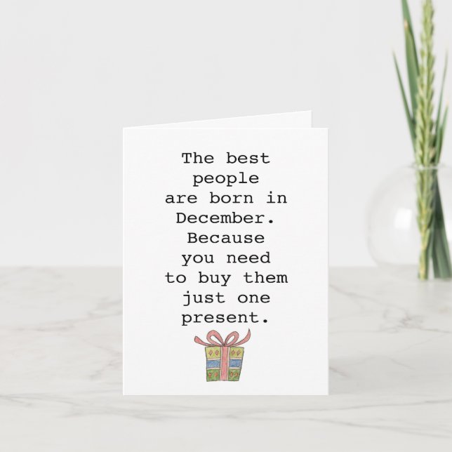 Snarky Funny Christmas Dezember Geburtstag Karte (Vorderseite)