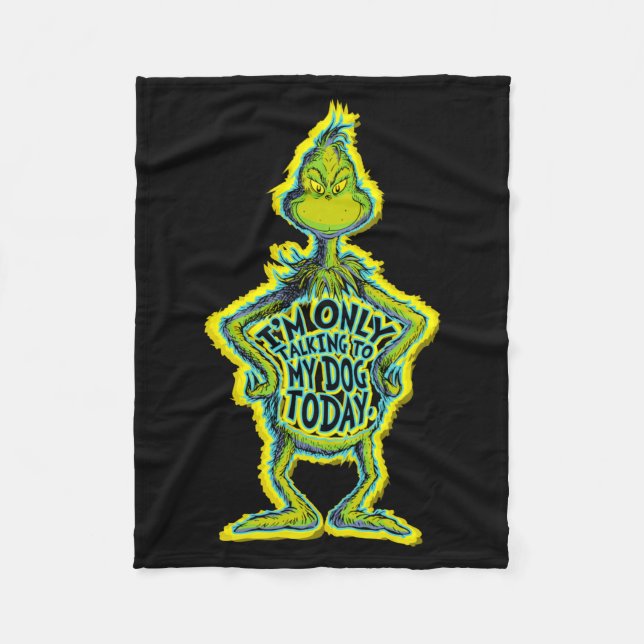 Snarky Funny Im Only Talking To My Dog T  Fleecedecke (Vorderseite)