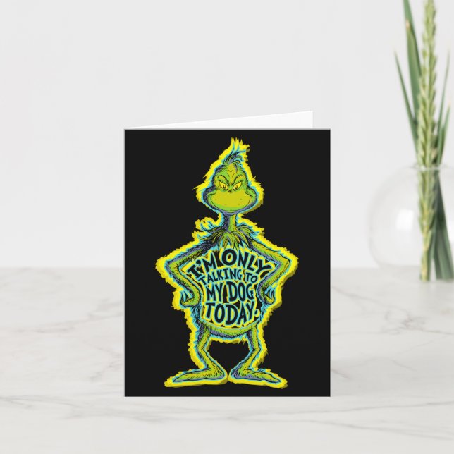 Snarky Funny Im Only Talking To My Dog T  Karte (Vorderseite)