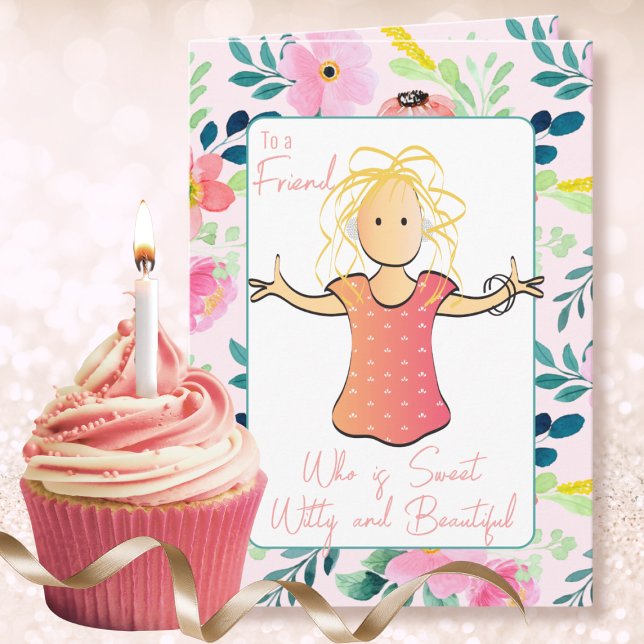 Snarky Funny Woman Cartoon Sassy Birthday Card Karte (Von Creator hochgeladen)