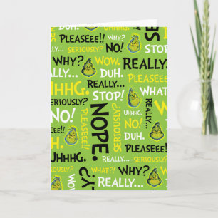 Snarky Grinch Grinch Snarky Phrase Muster Karte