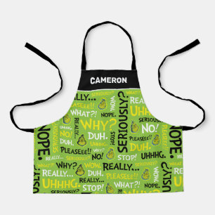 Snarky Grinch   Grinch Snarky Phrase Pattern Schürze