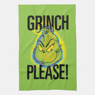 Snarky Grinch   Lustiger Grinch Bitte Zitat Geschirrtuch