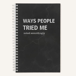Snarky Journal Wie Leute mich auf die Probe gest Notizbuch