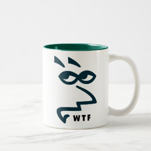 Snarky-Lady-WTF-Kaffeetasse Zweifarbige Tasse