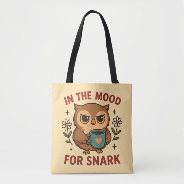 Snarky Owl Coffee In der Stimmung für Sarkasmus (Vorderseite)
