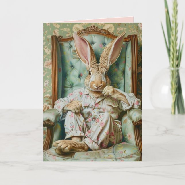 Snarky Rabbit Osternkarte Karte (Vorderseite)