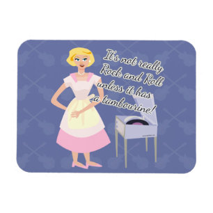 Snarky Rock Tambourine Hausfrau Magnet