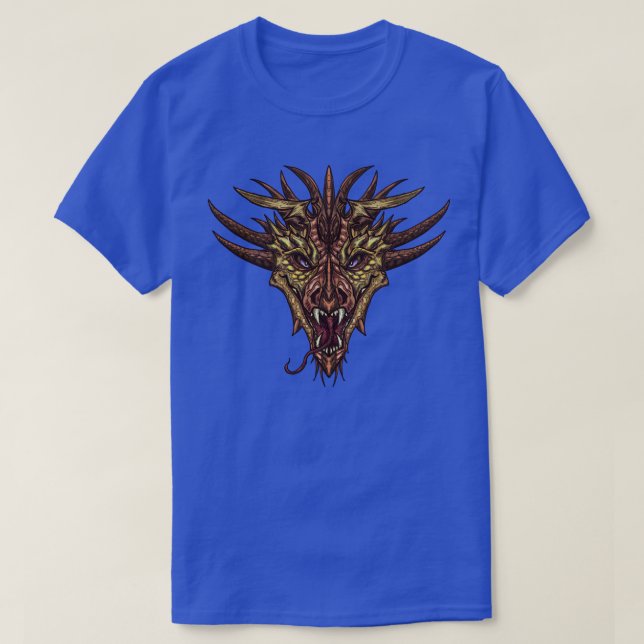 Snarling Dragon Head Graphic T-Shirt (Design vorne)