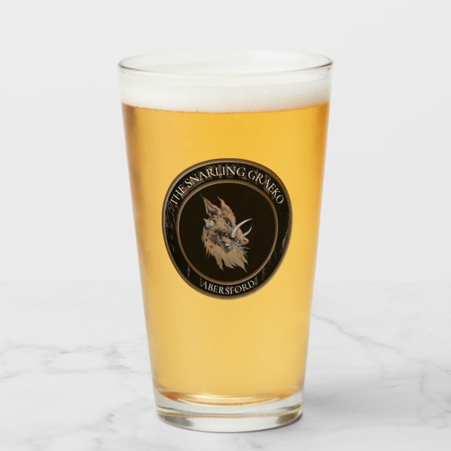Snarling Graeko Beer Glass Tumbler (Vorne (Gefüllt))