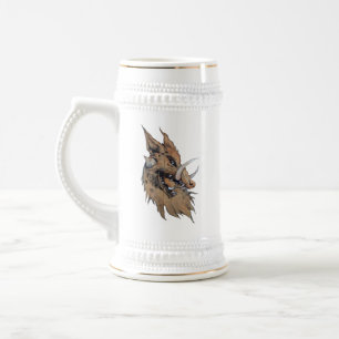 Snarling Graeko Beer Stein Bierglas