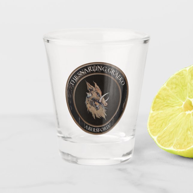 Snarling Graeko Shot Glass Schnapsglas (Vorderseite)
