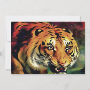 Snarling Tiger Artistic Portrait