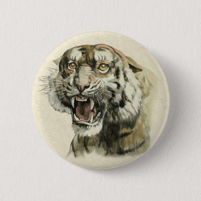 Snarling Tiger Button (Vorderseite)