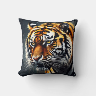 Snarling Tiger Square Kissen