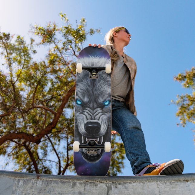  Snarling wolf head Skateboard  (Außenbereich 1)