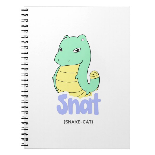 Snat (Schlange + Katze) Niedliches Notebook/-Journ Notizblock (Vorderseite)