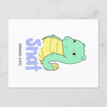 Snat (Schlange + Katze) Postkarte
