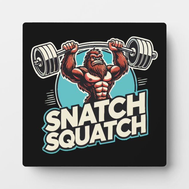 Snatch Squatch - Funny Weightlift Fotoplatte (Vorderseite)