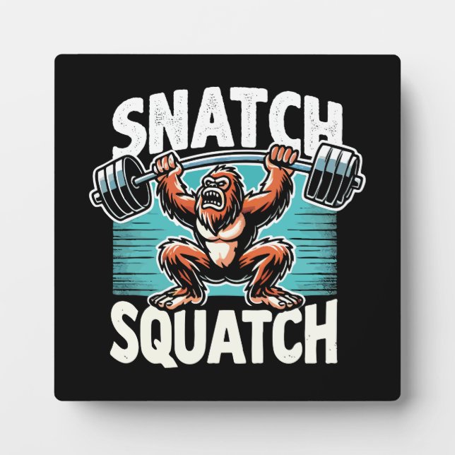 Snatch Squatch - Funny Weightlift Fotoplatte (Vorderseite)