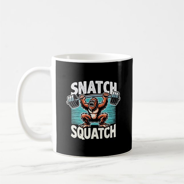 Snatch Squatch - Funny Weightlift Kaffeetasse (Links)