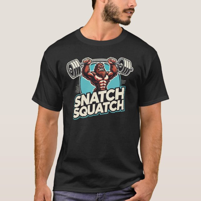 Snatch Squatch - Funny Weightlift T-Shirt (Vorderseite)