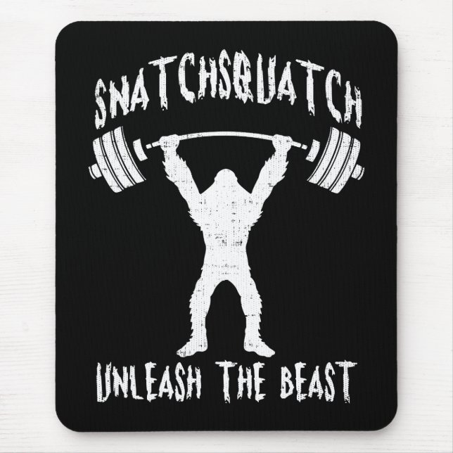 Snatchsquatch, Cartoon Big Foot, Beast, Funny Gym Mousepad (Vorne)