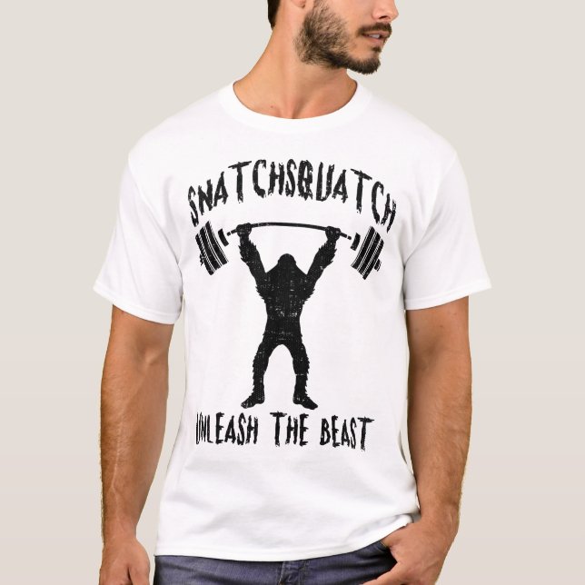 Snatchsquatch, Cartoon Big Foot, Beast, Funny Gym T-Shirt (Vorderseite)