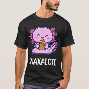 Snaxalotl Axolotl Niedlich Eating Pizza Snacks T-Shirt
