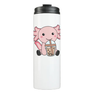 Snaxolotl Axolotl Bubble Tea Lovers Sweet Animals  Thermosbecher