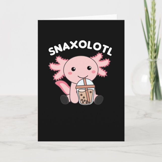 Snaxolotl Axolotl Bubble Tee Liebhaber von süßen T Karte (Vorderseite)