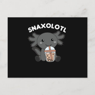 Snaxolotl Axolotl Bubble Tee Liebhaber von süßen T Postkarte