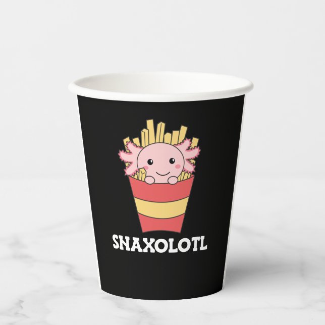 Snaxolotl Axolotl Lover Niedlichen Tiere Fries Pos Pappbecher (Vorderseite)