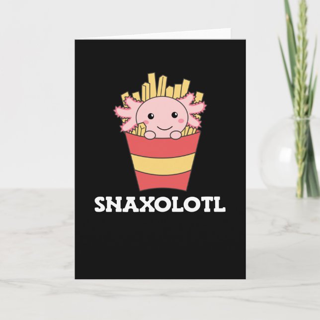Snaxolotl Axolotl Lover Niedlicher Tiere Fries Karte (Vorderseite)
