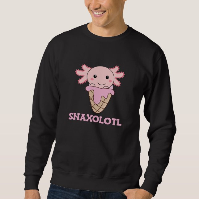 Snaxolotl Axolotl Lovers Sweet Animals Ice Creme Sweatshirt (Vorderseite)