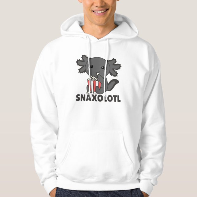 Snaxolotl Axolotl Lovers Sweet Animals Popcorn Hoodie (Vorderseite)