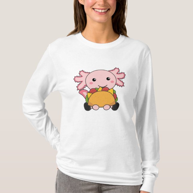 Snaxolotl Axolotl Tacco Lovers Sweet Animals T-Shirt (Vorderseite)