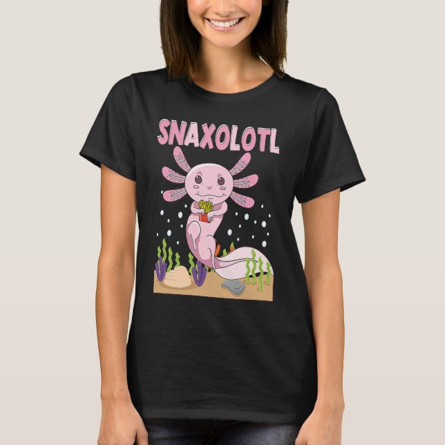 Snaxolotl Cute Axolotl French Fries Food  Animal   T-Shirt (Vorderseite)