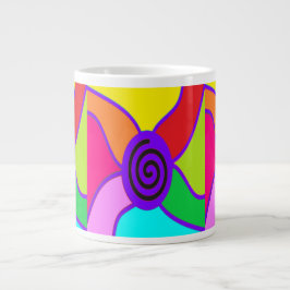 Snazzy Dizzy big colors art designed for a blast L Jumbo-Tasse