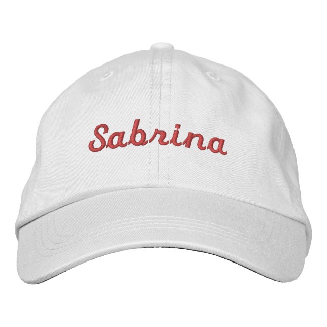 Snazzy Fuchsia Letters: Bestickte Baseballkappe (Vorderseite)