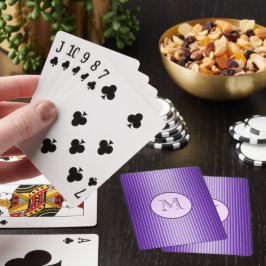 Snazzy Raffiniert Lila Streifen nach Maß Spielkarten
