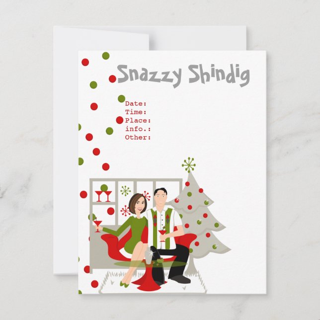 Snazzy Shindig Christmas Einladung (Vorderseite)