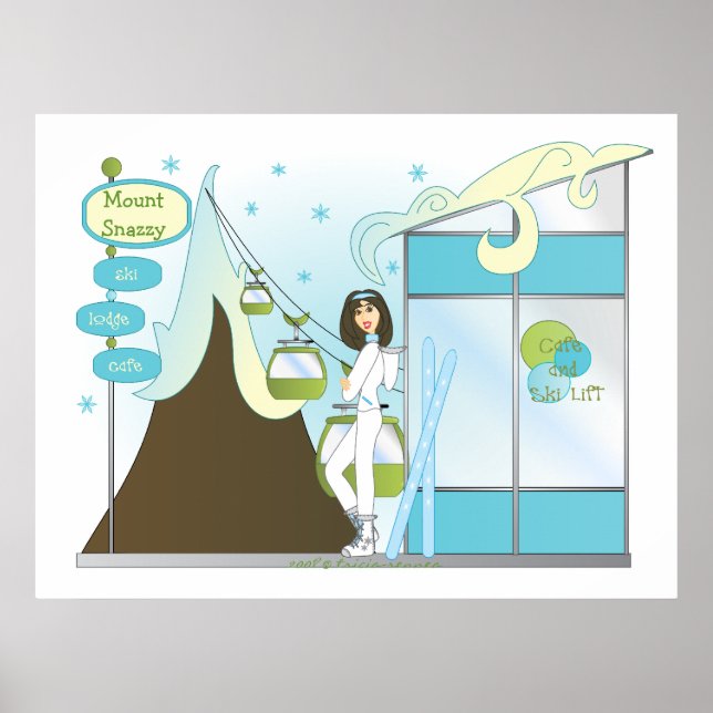 Snazzy Ski Lodge Poster (Vorne)