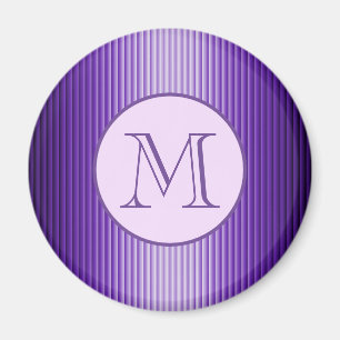 Snazzy Sophisticates Lila Glanz Streifen Custom Magnet