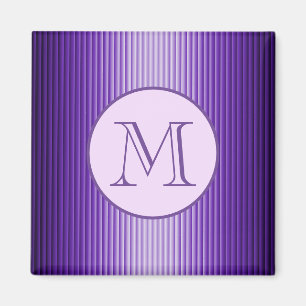 Snazzy Sophisticates Lila Glanz Streifen Custom Magnet