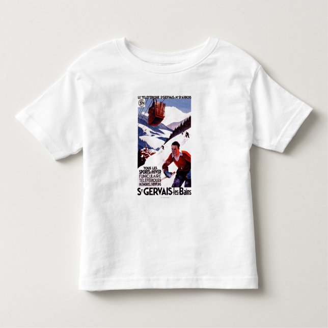 SNCF-Bahndrahtseilbahnpromo-Plakat Kleinkind T-shirt (Vorderseite)