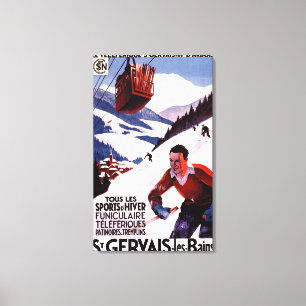 SNCF-Bahndrahtseilbahnpromo-Plakat Leinwanddruck